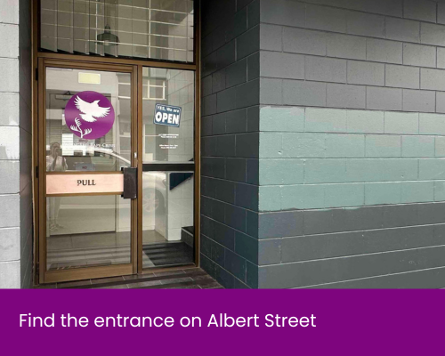 An image showing the street entrance to Whangārei Rape Crisis